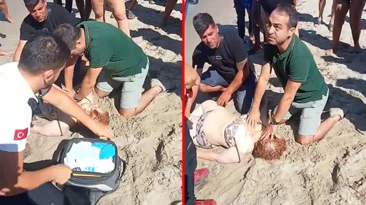 Plajda kalbi duran Boşnak turisti şans eseri orada bulunan İl Sağlık Müdürü kurtardı
