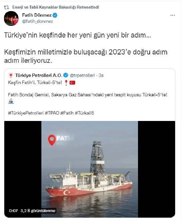 Amaca adım adım! Fatih gemisi, Türkali-5'te sondaja başladı
