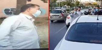Korku dolu anlar! Yol tartışmasında 'İmamoğlu'nun özel kalemiyim' diyerek çocuklu ailenin aracını taşladılar