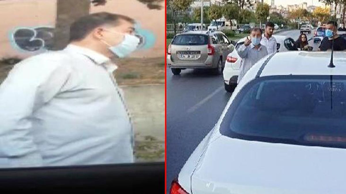 Korku dolu anlar! Yol tartışmasında 'İmamoğlu'nun özel kalemiyim' diyerek çocuklu ailenin aracını taşladılar