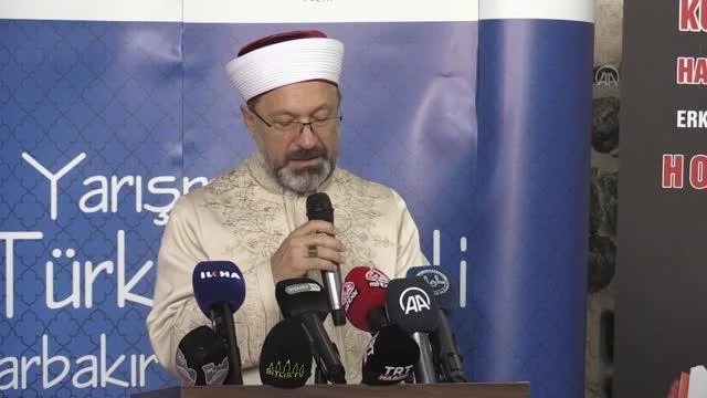 DİYARBAKIR - Diyanet İşleri Başkanı Ali Erbaş, Kur'an-ı Kerim Hafızlık Yarışması Erkekler Türkiye Finali ne katıldı