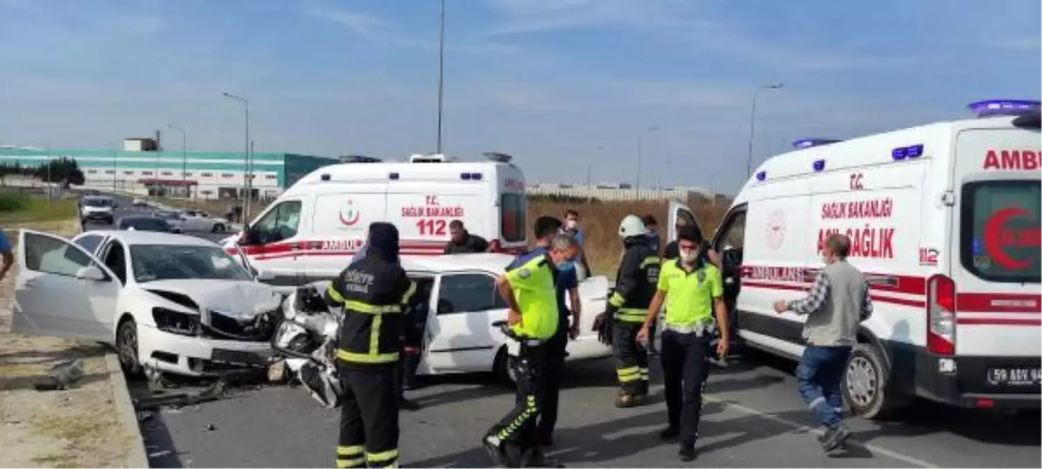 Tekirdağ'da iki otomobil kafa kafaya çarpıştı: 1 ölü, 2 yaralı