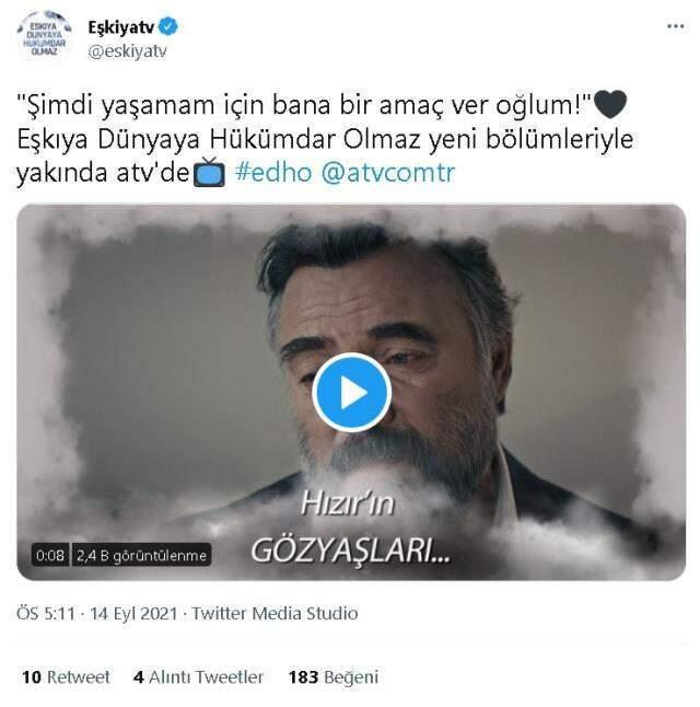 Bugün EDHO yok mu, neden yok? 14 Eylül bu akşam EDHO var mı, yok mu? Eşkıya Dünyaya Hükümdar Olmaz ne vakit?