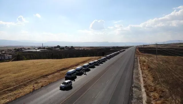 Jandarmadan servis araçlarına dronlu denetim