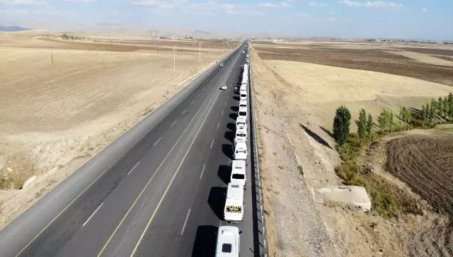 Jandarmadan servis araçlarına dronlu denetim