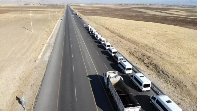 Jandarmadan servis araçlarına dronlu denetim