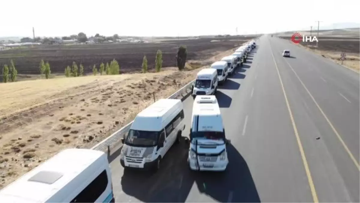 Jandarmadan servis araçlarına dronlu denetim