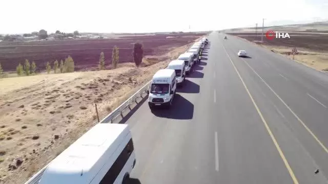 Jandarmadan servis araçlarına dronlu denetim