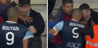 Malatyaspor'un eski futbolcusu Boutaib, maç oynanırken tribüne çıkıp seyirciyle kavga etti