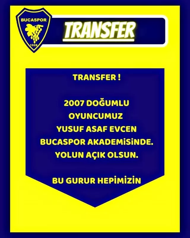 Simav'dan Buca Spor Akademisi'ne bir yıldız daha