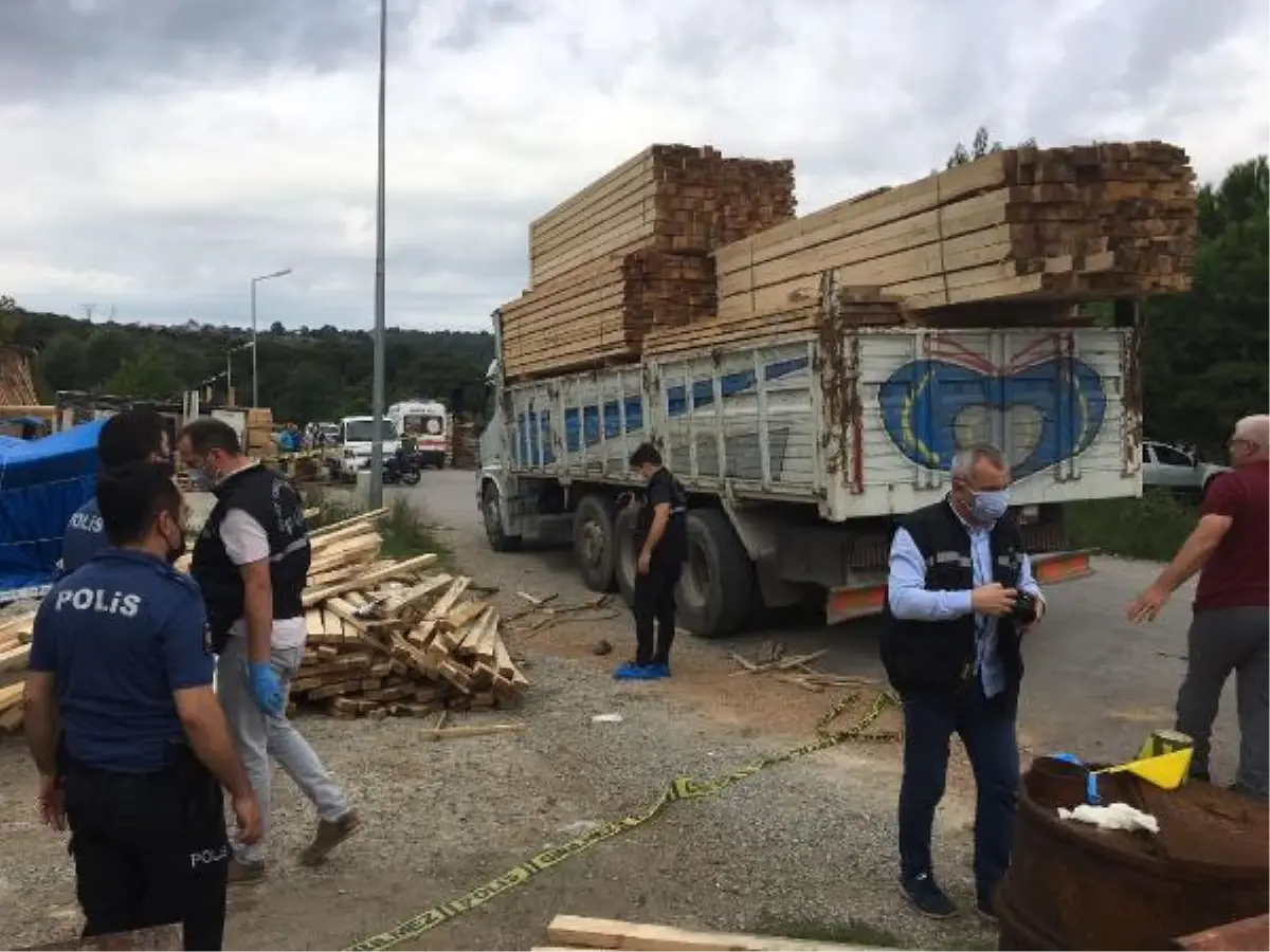 ÜZERİNE KERESTE DÜŞEN KAMYON ŞOFÖRÜ ÖLDÜ