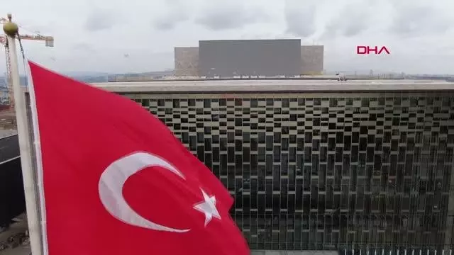 29 EKİM'DE AÇILACAĞI AÇIKLANAN AKM'DE SON DURUM HAVADAN GÖRÜNTÜLENDİ