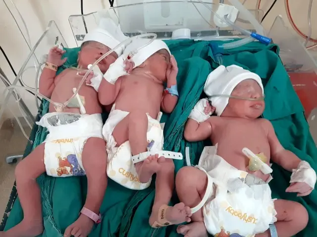 4 ayda ikinci kez üçüz bebek sevinci