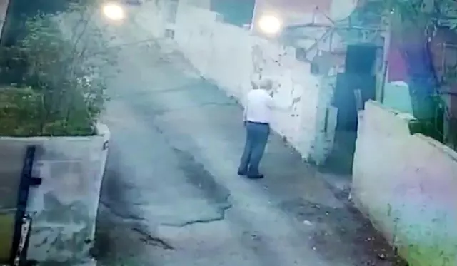 Beykoz'da sokak köpeğini besleyen hayvansevere tehdit kamerada