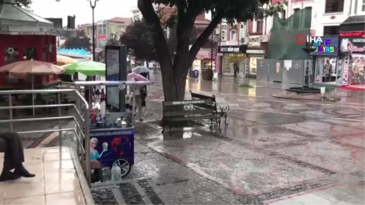 Edirne'de yağmur etkili oldu