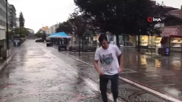 Edirne'de yağmur etkili oldu