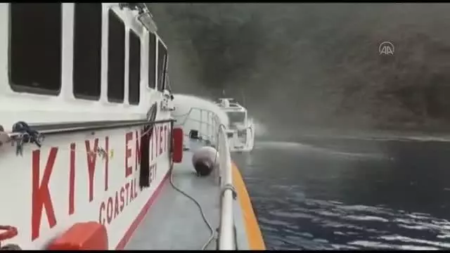 Fethiye'de lüks motor yatta çıkan yangın hasara yol açtı