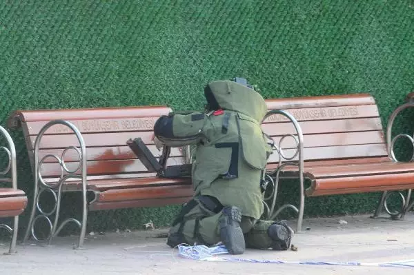 Fünyeyle patlatılan çantadan pikap çıktı