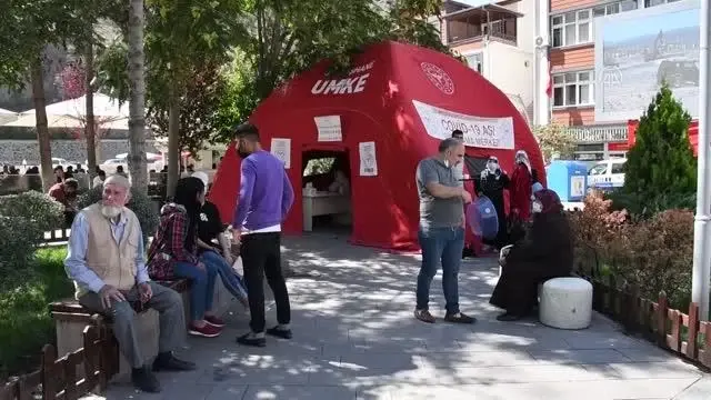 GÜMÜŞHANE - Kovid-19 risk haritasında turuncu kategorideki Gümüşhane'de aşı çağrısı