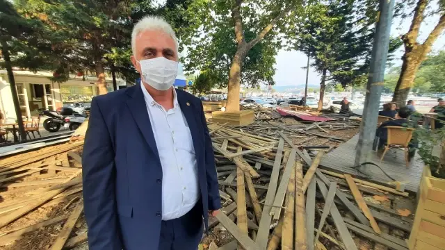 İBB ekipleri İstinye Spor Kulübü tesislerini işte böyle yıktı