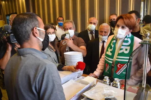 İYİ Parti Genel Başkanı Akşener, esnafı ziyaret etti