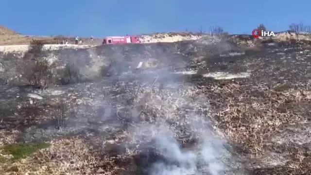 Kop Dağı'nda çıkan örtü yangını büyümeden söndürüldü