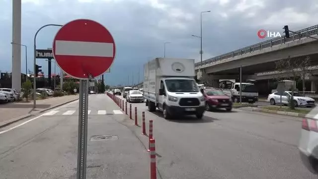Mahallelinin tek yöne düşürülen yol eylemi
