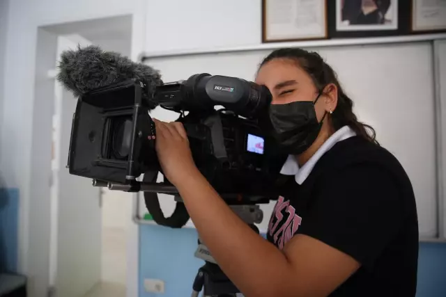 Öğrenciler Benim Hikayem Projesi ile kurulan sette yeteneklerini keşfediyor
