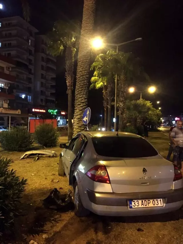 Otomobil refüje çıktı: 1 yaralı
