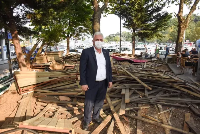Sarıyer'de spor kulübüne gelir sağlayan çay bahçesinin yıkımına tepki