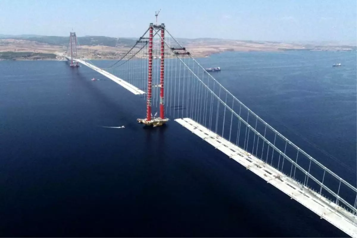 '1915 Çanakkale Köprüsü'nde çalışmalar tüm hızıyla sürüyor