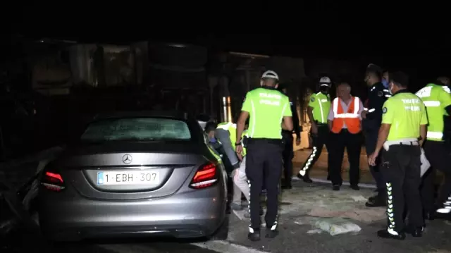 Ahşap malzeme yüklü tır devrildi: 6 yaralı
