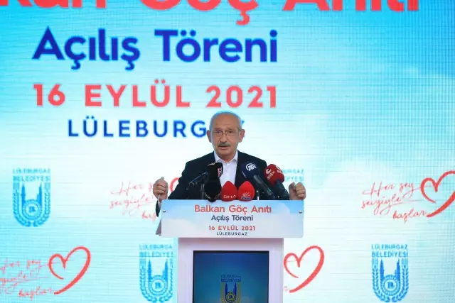 KIRKLARELİ - CHP Genel Başkanı Kılıçdaroğlu, Lüleburgaz'da Balkan Göç Anıtı'nın açılışına katıldı