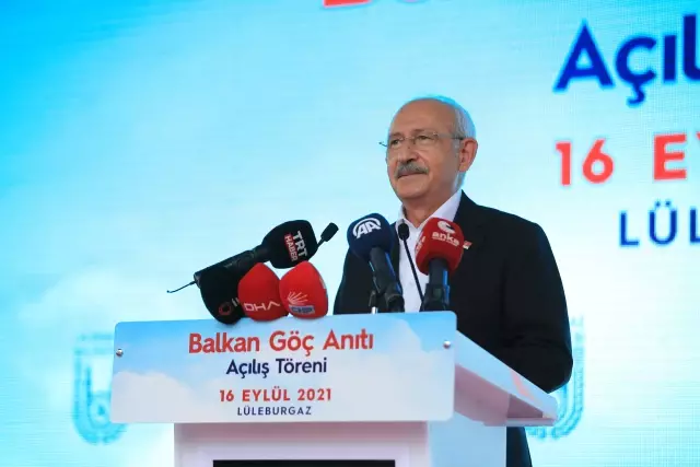 KIRKLARELİ - CHP Genel Başkanı Kılıçdaroğlu, Lüleburgaz'da Balkan Göç Anıtı'nın açılışına katıldı