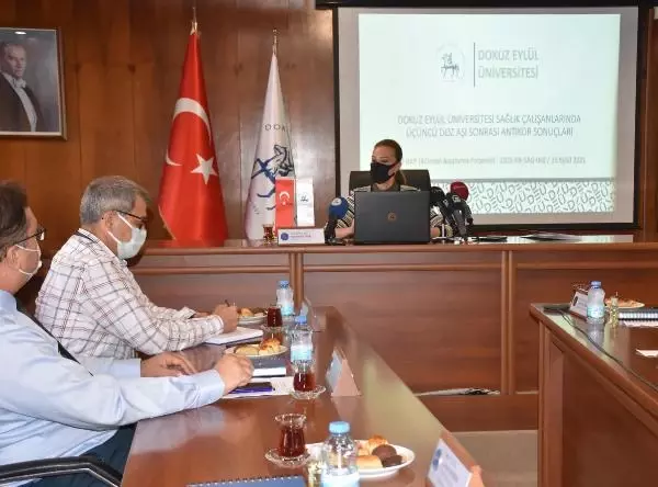 DEÜ'DE 3'ÜNCÜ DOZ AŞI OLAN SAĞLIK ÇALIŞANLARININ HEPSİNİN ANTİKOR DÜZEYİ ARTTI