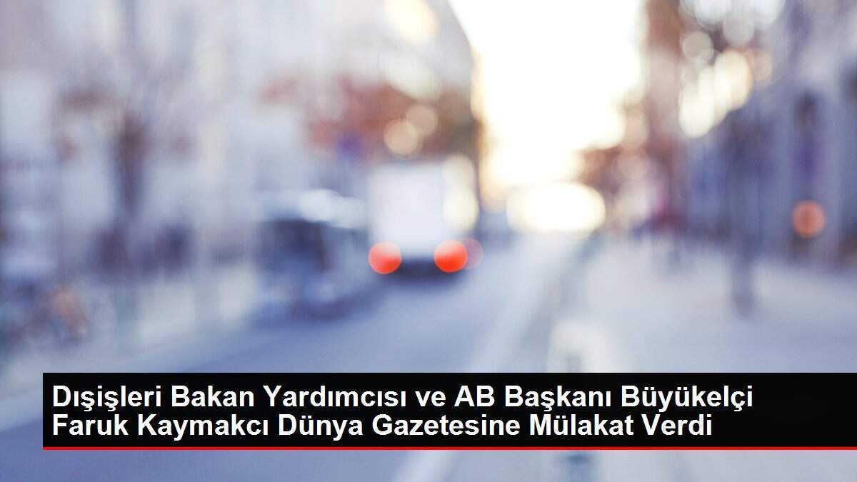 Dışişleri Bakan Yardımcısı ve AB Başkanı Büyükelçi Faruk Kaymakcı Dünya Gazetesine Mülakat Verdi - Vimarsana News