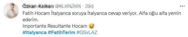 Fatih Terim'den Lazio maçı sonrası "İtalyanca" şov! Basın toplantısına damga vurdu