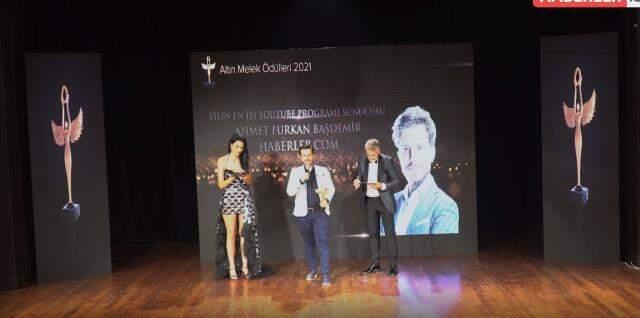 Altın Melek Ödülleri'nde Yılın En İyi Youtube Programı Sunucusu ödülüne Ahmet Furkan Başdemir layık görüldü