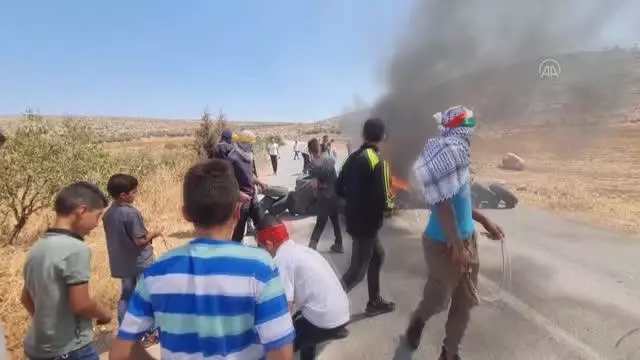 Batı Şeria'da Yahudi yerleşim birimleri inşasına karşı gösteri