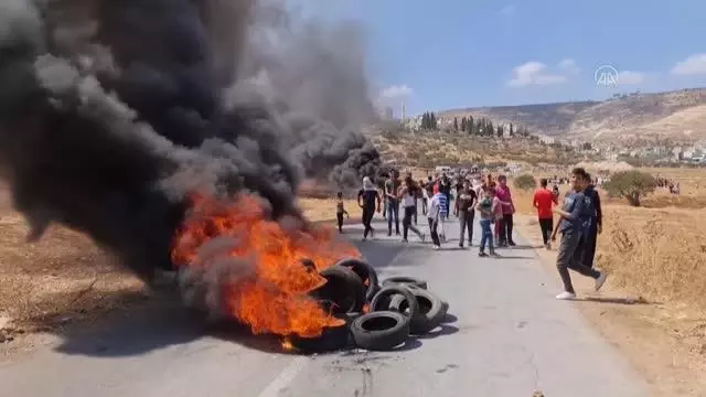 Batı Şeria'da Yahudi yerleşim birimleri inşasına karşı gösteri