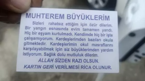 Evinin yandığını söyleyerek dilenirken yakalandı, üzerinden 860 TL çıktı