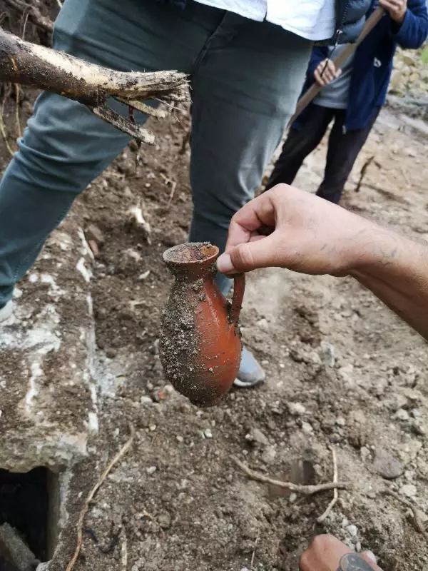 ORDU'DA YOL ÇALIŞMASINDA 'TARİHİ KALINTI' HEYECANI