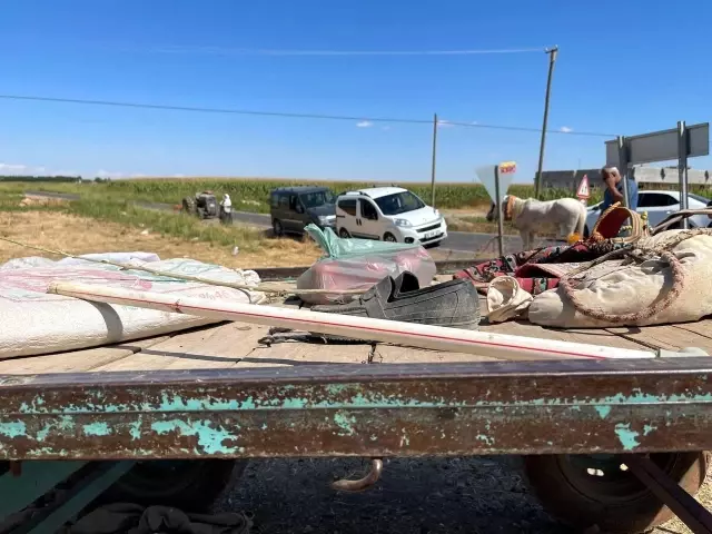 Son dakika haberi! Otomobille at arabası çarpıştı: İlginç kazada 2 kişi, 1 at yaralandı