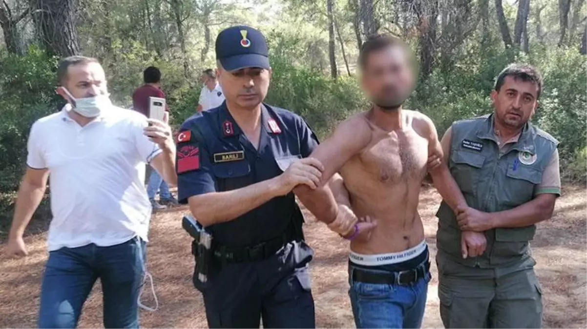 Antalya'da ormanı yakmaya çalışan şüpheli suçüstü yakalandı