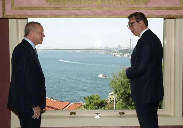 Son dakika... Cumhurbaşkanı Erdoğan, Sırbistan Cumhurbaşkanı Vucic ile görüştü