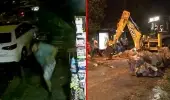 Fırtına nedeniyle devrilen ağaçtan kıl payı kurtuldu! Olay anı güvenlik kamerasına yansıdı