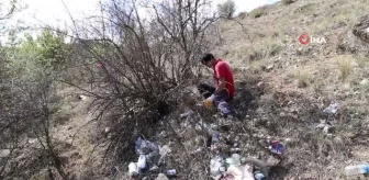 Gümüşhane'de Dünya Temizlik Gününde 2 saatte 50 torba dolusu çöp topladılar