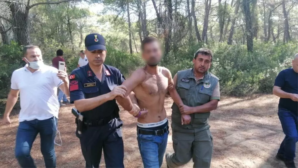 Ormanı yakarken suçüstü yakalanan şüpheli, yaralama ve uyuşturucudan sabıkalı çıktı