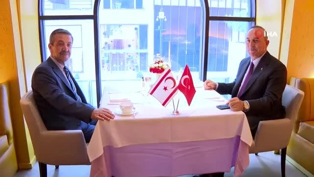 Son dakika haberleri | Dışişleri Bakanı Çavuşoğlu, KKTC Dışişleri Bakanı Ertuğruloğlu ile bir ortaya geldi