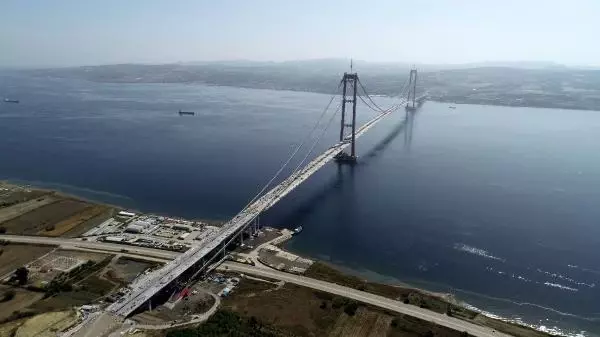 1915 ÇANAKKALE KÖPRÜSÜ YOLU İÇİN 6 TABLİYE MONTAJI KALDI